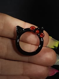 Image 2 of Black Hello Kitty Ring  