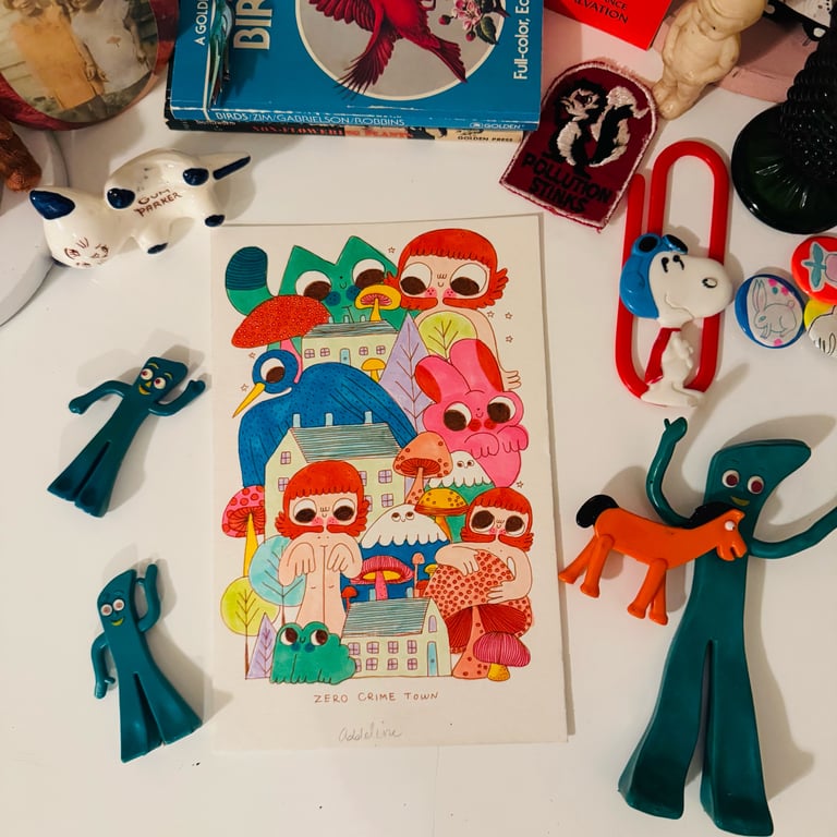 ZERO CRIME TOWN DRAWING 