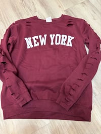 Small oversized NY destroyed sweatshirt