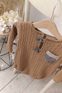 Image 3 of Photo prop | Boy bodysuit for photoshoot | Ari | camel | 12-15 months | 18-24 months