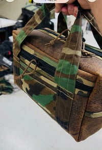 Image 1 of Woodland/ Brown Leather Hybrid Tool Bag