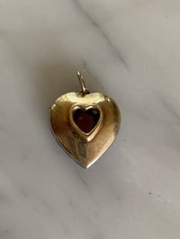 Image 8 of DIAMOND & TOURMALINE HEART PENDANT 