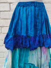 Image 5 of Wanderlust maxi tiered skirt/ Bandeau Dress-Blue sea