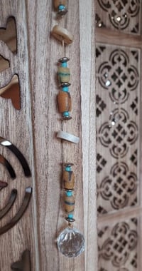 Image 2 of 13 inch Yellow Glass Bead Suncatcher