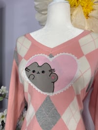 Image 3 of Pusheen argyle sweater 💕🐾 (M/L)