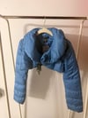 ARDEN B CROPPED PUFF JACKET BLUE 