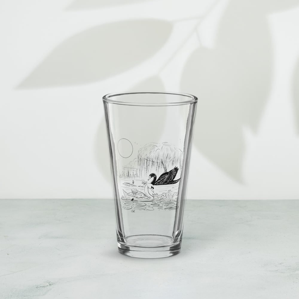 Swan Lake Shaker pint glass