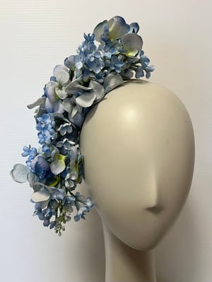 Image of Pale blue flower trail