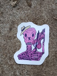 Image 5 of Skeleton Playing Fiddle Sticker