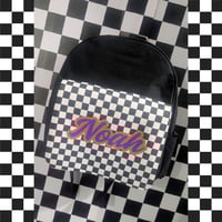 Image 1 of BAG: Personalised Checkerboard Backpack