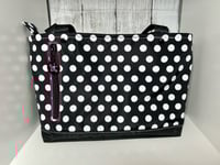 Image 2 of Black & Hot pink tote
