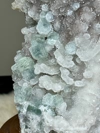 Image 19 of Druzy Quartz Crystal With Green Fluorite #452 