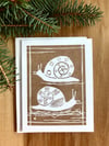 Two Snails Greeting Card 