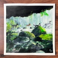 Image 1 of ORIGINAL ARTWORK - Waterfall - 30x30cm