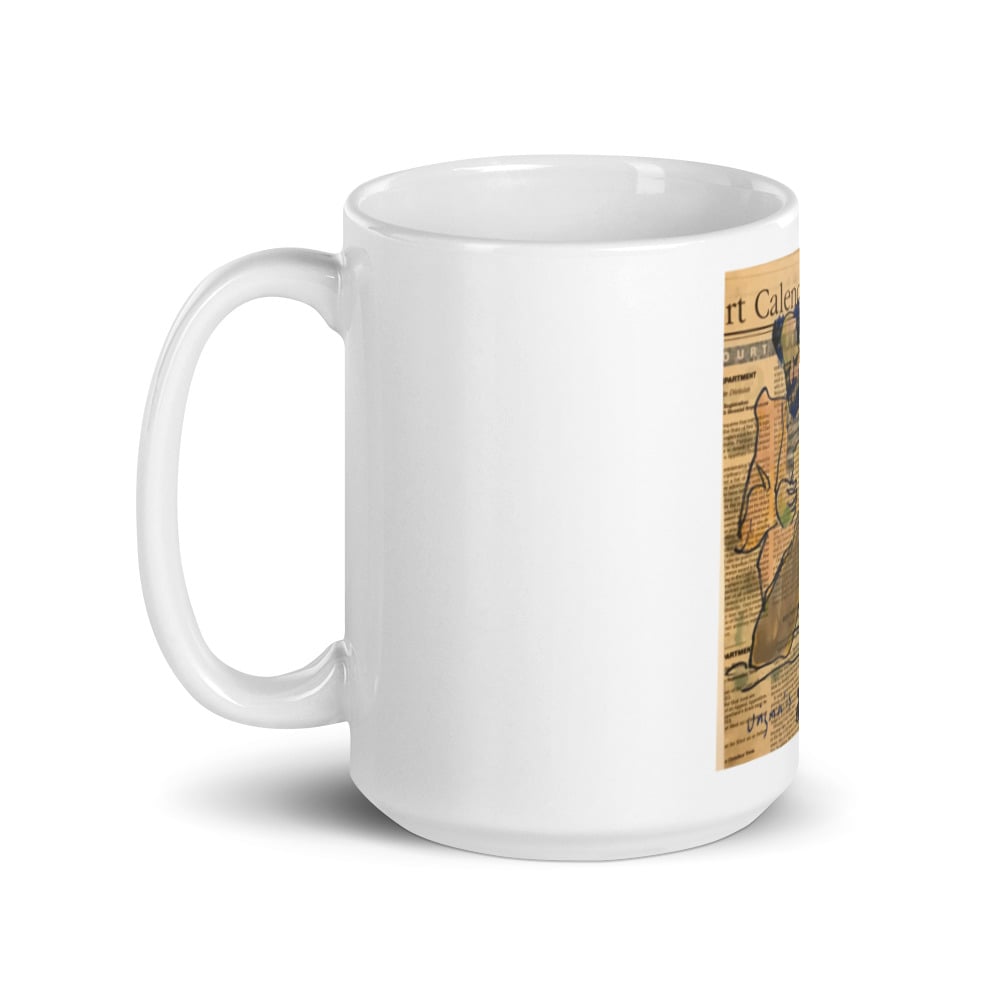 "On the Way to the Courthouse" White glossy mug