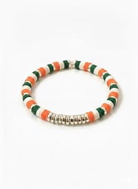 Image 1 of St. Patrick’s Day 6mm Heishi Bracelet – Silver or Gold