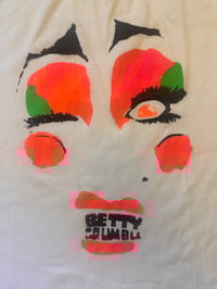 Image 3 of Grumble Face on White T Shirt (size 26 chest 120cm) 1970s tight style