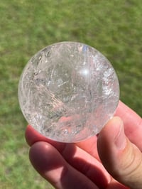 Image 4 of Clear Quartz Sphere With Rainbows #2923
