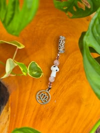 Image 1 of Lotus Dangle with Flower Agate