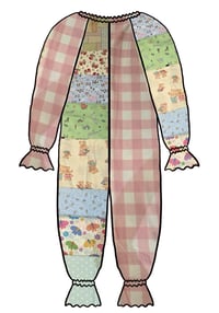 Image 1 of Pastel Farmyard patchwork suit/dress (MTO)