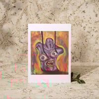 ‘stop staring at my breasts!’ Fine Art Print