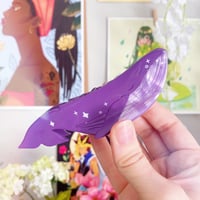 Image 2 of BTS Borahae Whale Hair Claw Clip