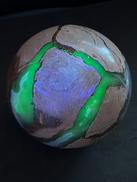Image 22 of Large Volcano Agate Sphere UV #2112