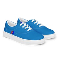 Image 2 of Men’s Sámi Flag Canvas Shoes Blue