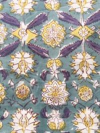 Image 4 of Namaste fabric jaune et bleu 