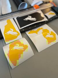 Image 1 of  Snowmobile Vinyl Stickers (Choose your State)