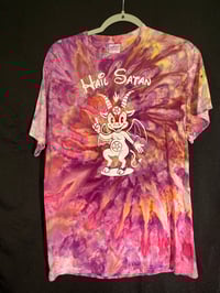 Image 1 of MEDIUM Hail Satan Tie Dye Shirt