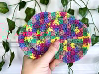 fruity pebbles crochet coaster set