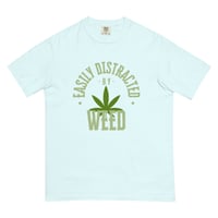 Image 4 of Easily distracted by weed Unisex heavyweight t-shirt