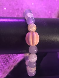 Image 2 of Crstyal white and amethyst bracelet