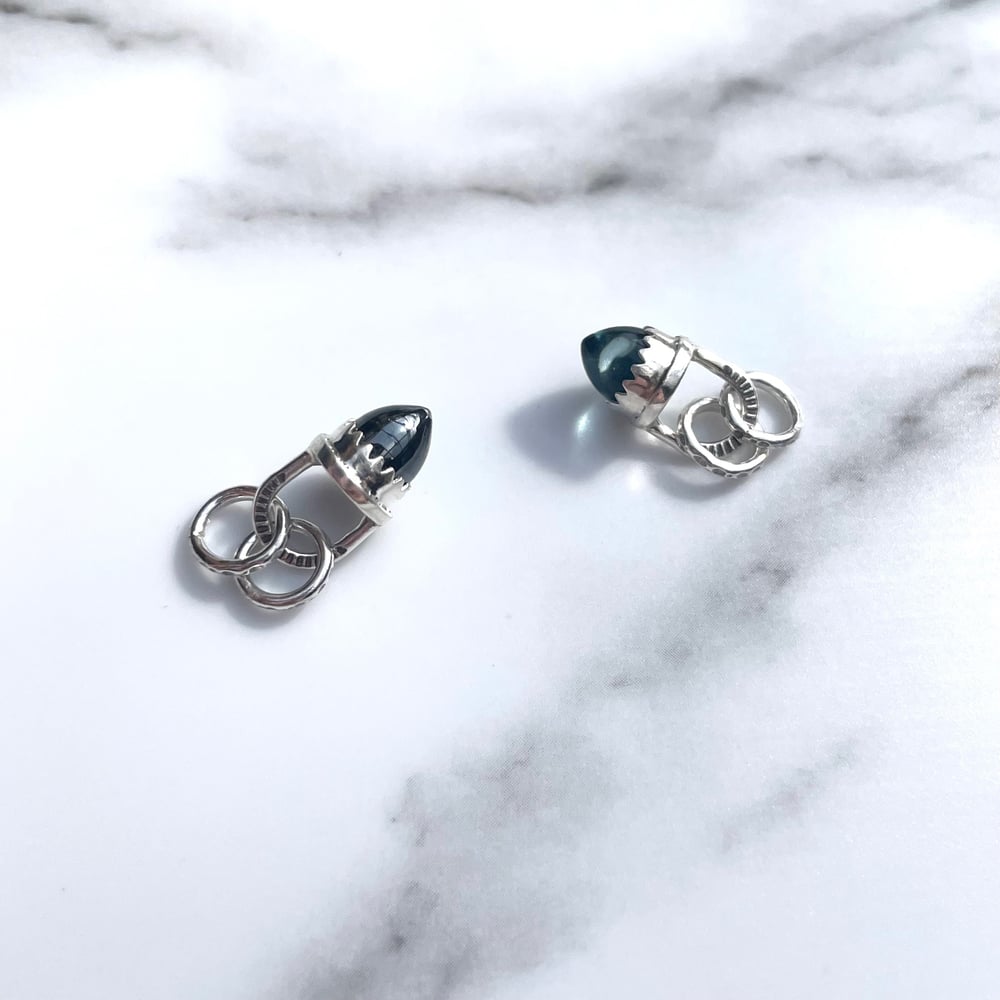 Bullet Point Sterling Silver Gemstone Charm