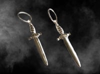 Image 1 of Dagger Earrings in Silver (PAIR)