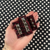 Red leopard print hair clip 