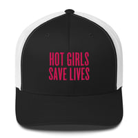 Image 4 of HOT GIRLS SAVE LIVES - THE TRUCKER HAT IN PINK 
