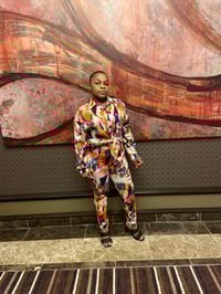 Image 3 of Multicolored Top & Pants Set