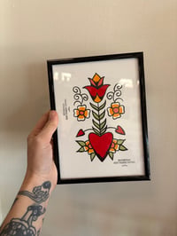 FLORAL HEART PAINTING
