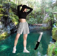 Image 2 of "Netscape" recycled unisex mesh shorts (white)