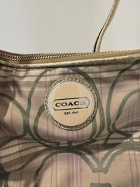 Image 8 of Coach Signature Plaid 2-way Bag