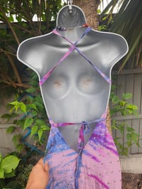 Image 9 of Mykonos tie dye jewelled jumpsuit - lilac purples
