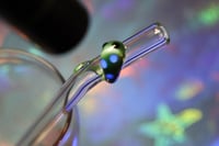 Image 4 of Borosilicate Glass Straws with Metallic Green Limited Edition Color