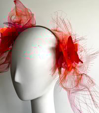 Image 1 of Fluoro headpiece w orange butterflies