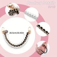 Image 2 of 1pc wallet extension chain bag accessory, 2pcs imitation short handle replacement strap for handbag 