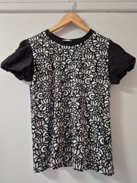Image 2 of Kylie Jane Tulip tshirt-black and lace 
