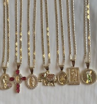 Image 1 of Religious Necklace Sets for Men/Women San Judas, Saint Mary, Elephant (Electroplated)