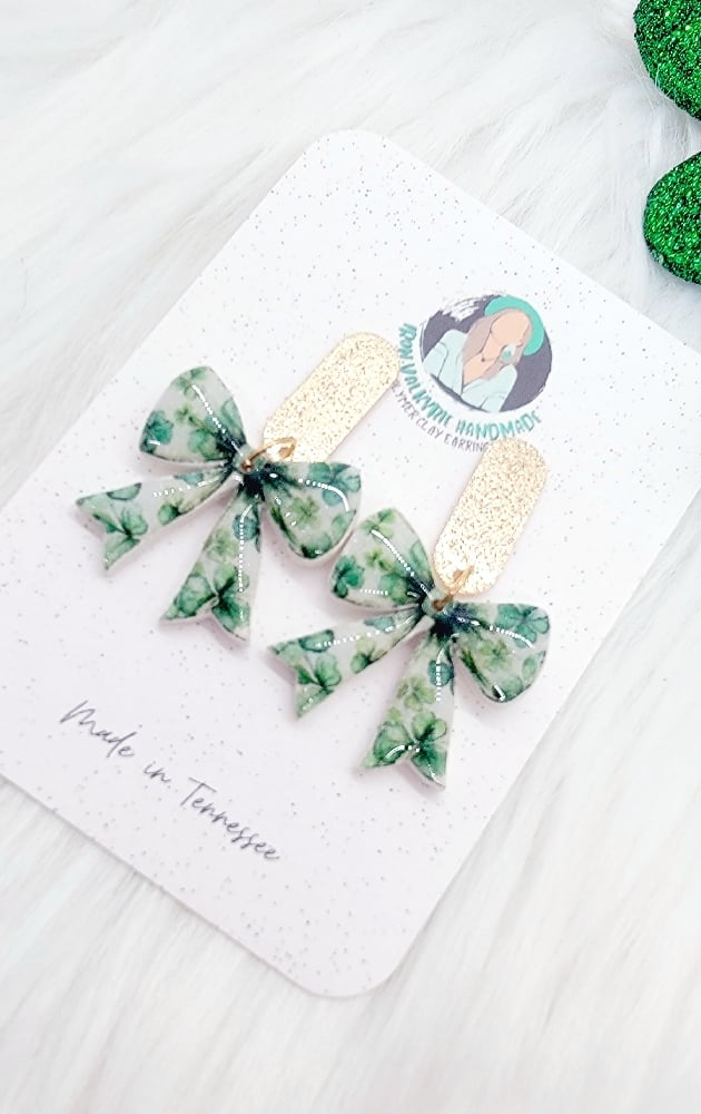 Image of Shamrock Bow Dangles