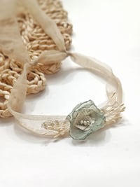 Image 2 of Photo prop | Newborn headband for photoshoot | beige and sage